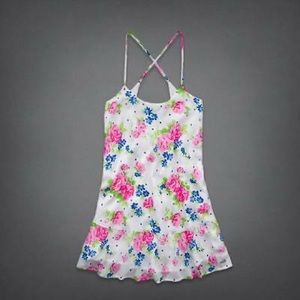 Abercrombie Kids Spring Summer Dot & Floral White Cami Dress Girl's Size XL